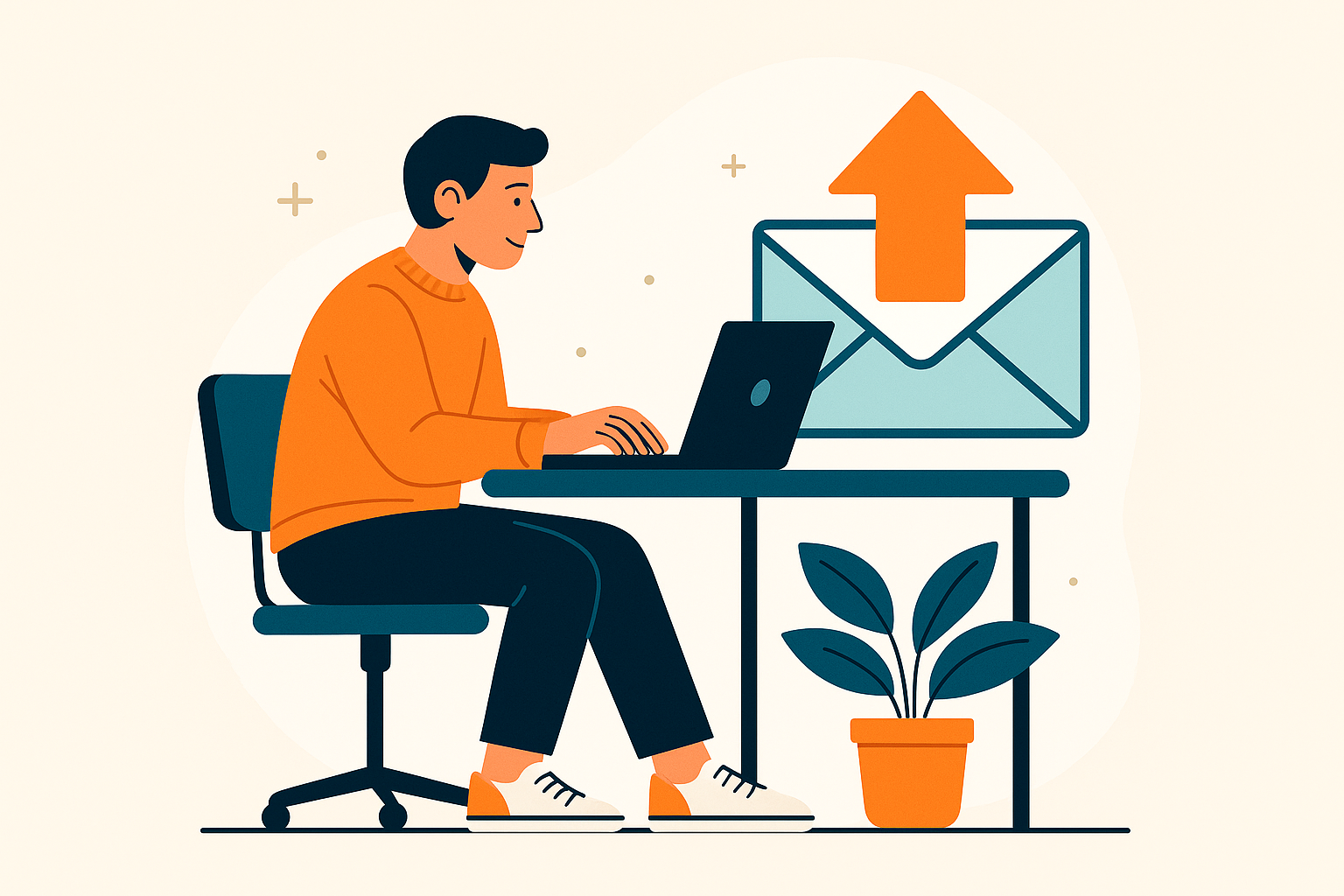 Het proces van e-mailtemplate creatie.