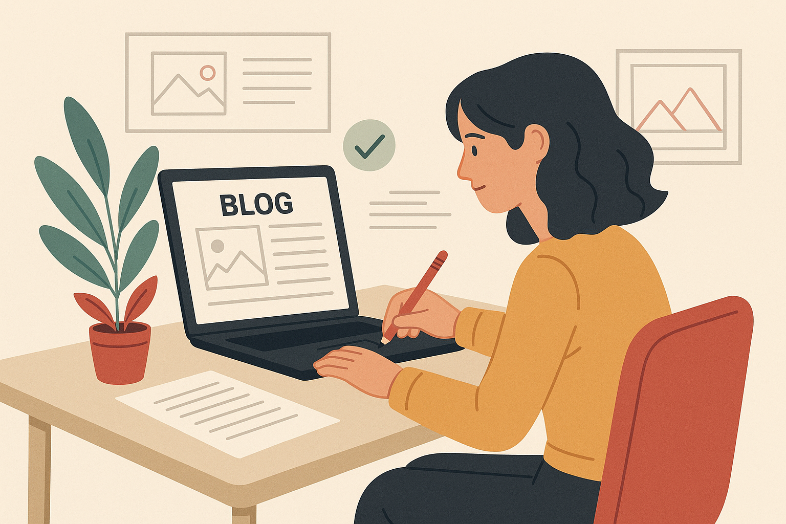 Het proces van blogcreatie in stappen.