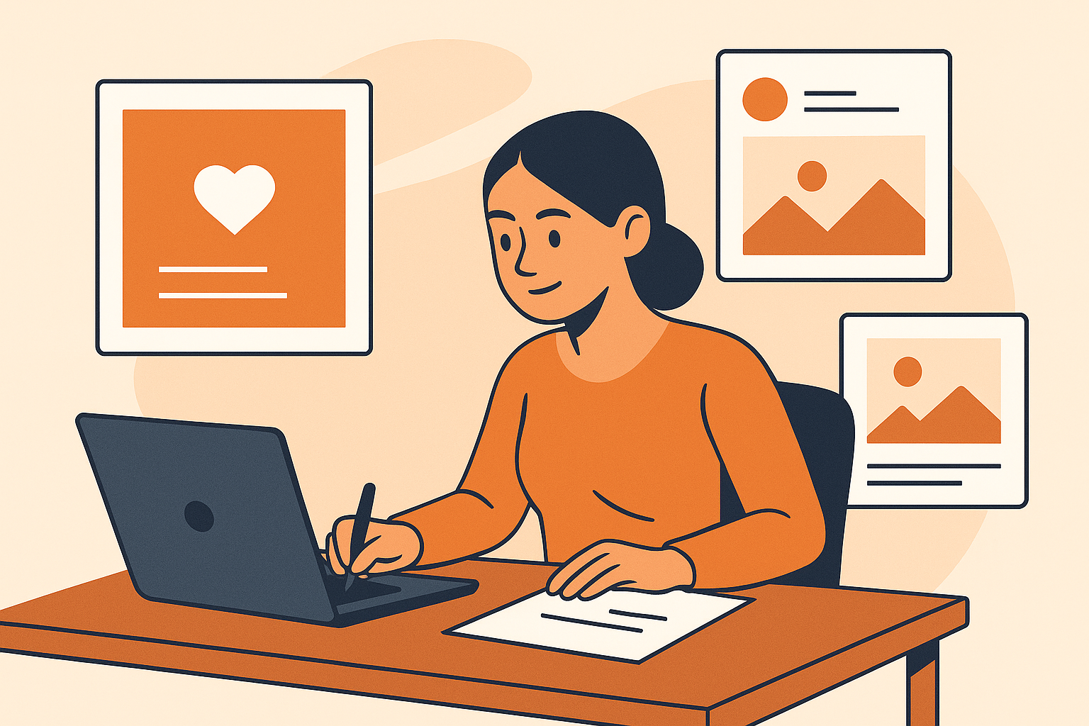 Het proces van social media content creatie.